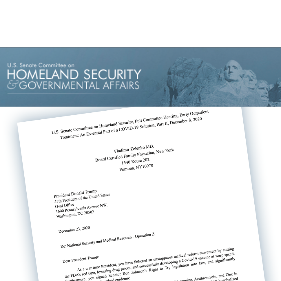 U.S. Senate Homeland Security Committee, Early Outpatient Treatment: Essential Part of a COVID-19 Solution, Part II