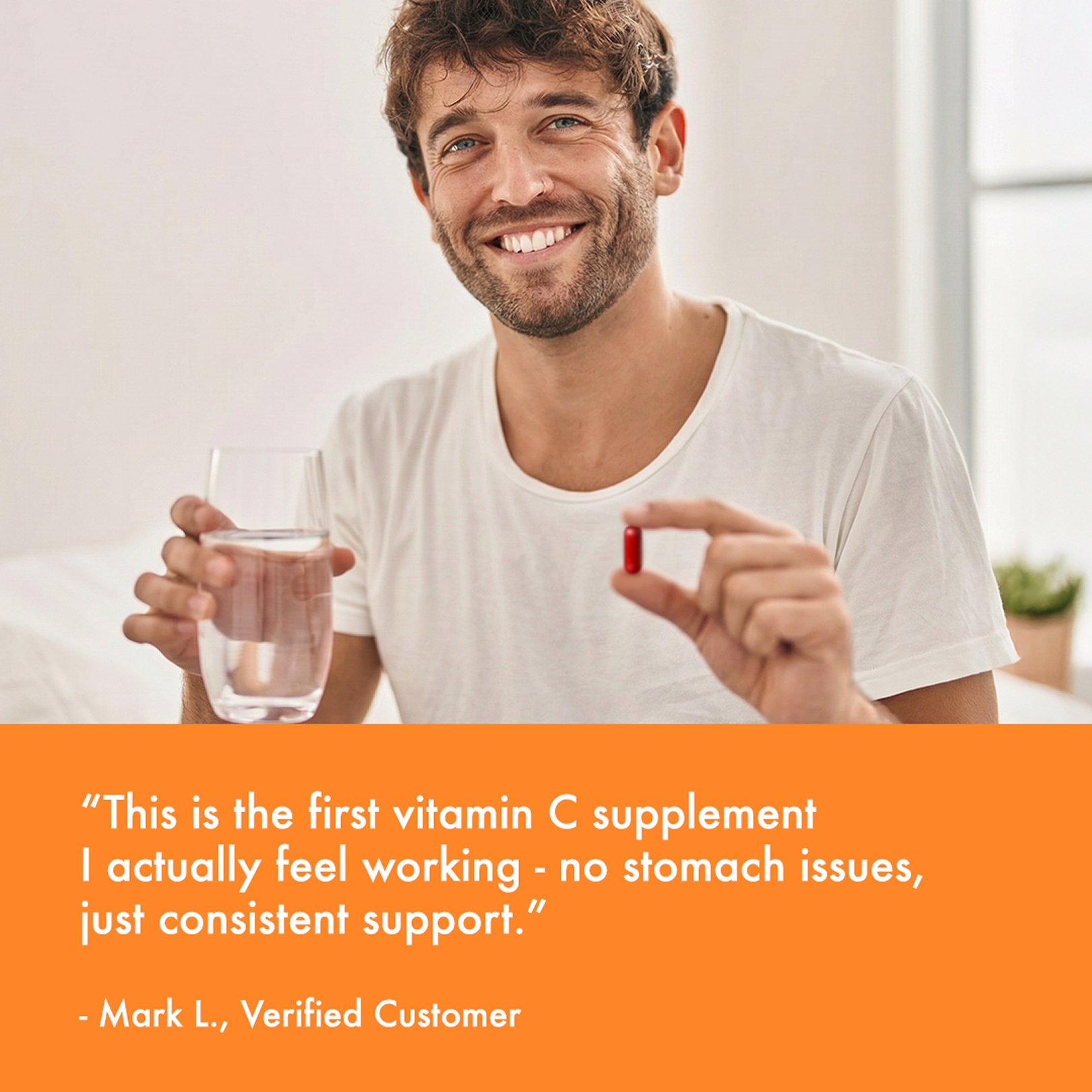 Man with pill | Test group A