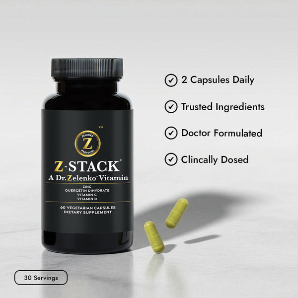 z-stack benefits with bottle and two capsules